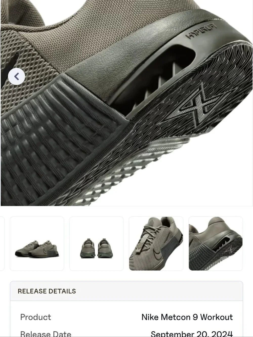 *NEW* Nike Men's Metcon 9 Workout Shoe in Light ARMY GREEN